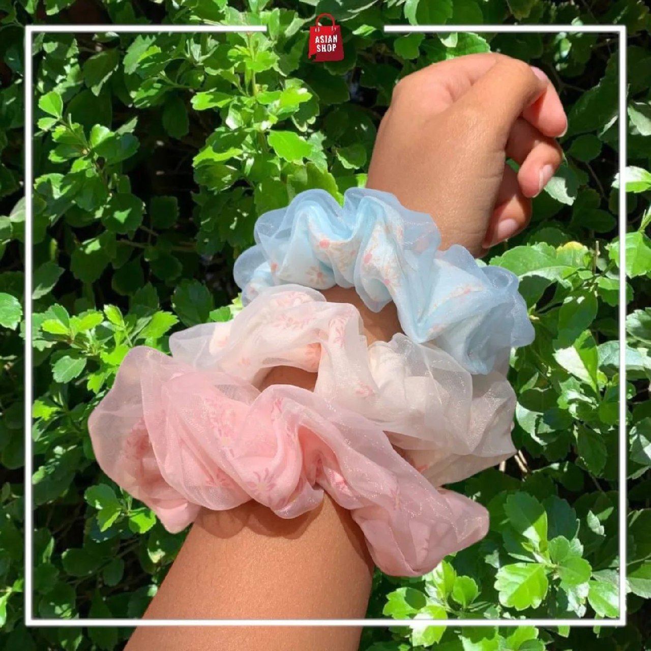 Scrunchie - Chouchou de cheveux fleuries