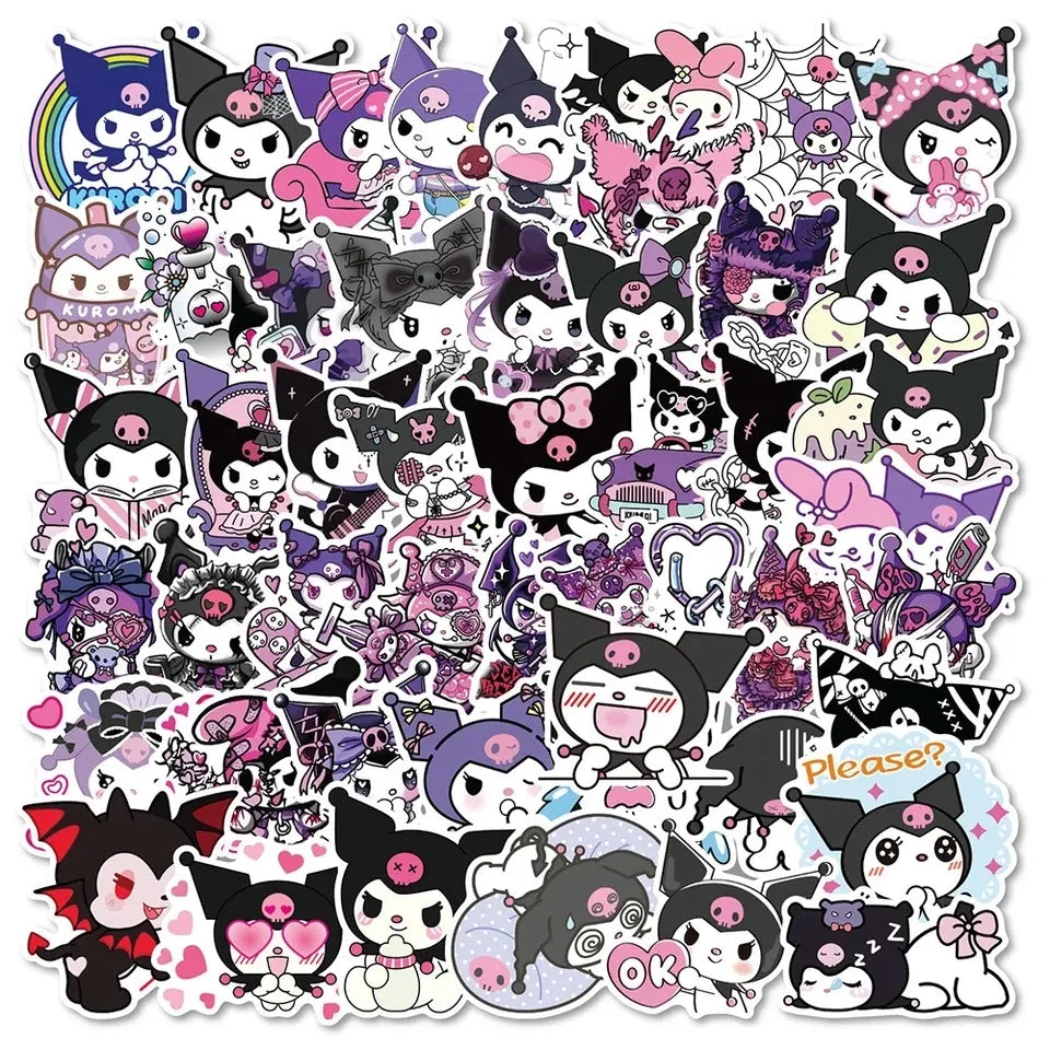 Pack de 5 Stickers Kuromi (haute qualité)