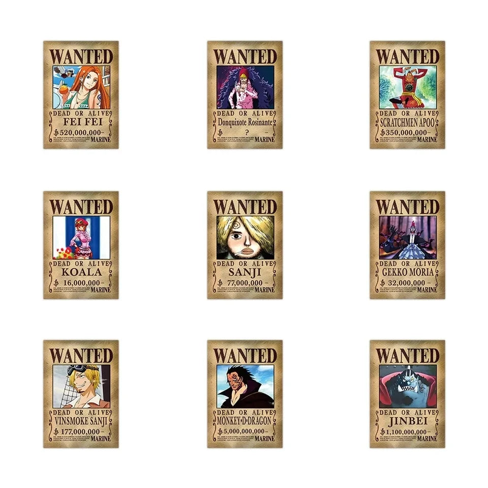 Pack 5 One piece - Wanted (Haute qualité)