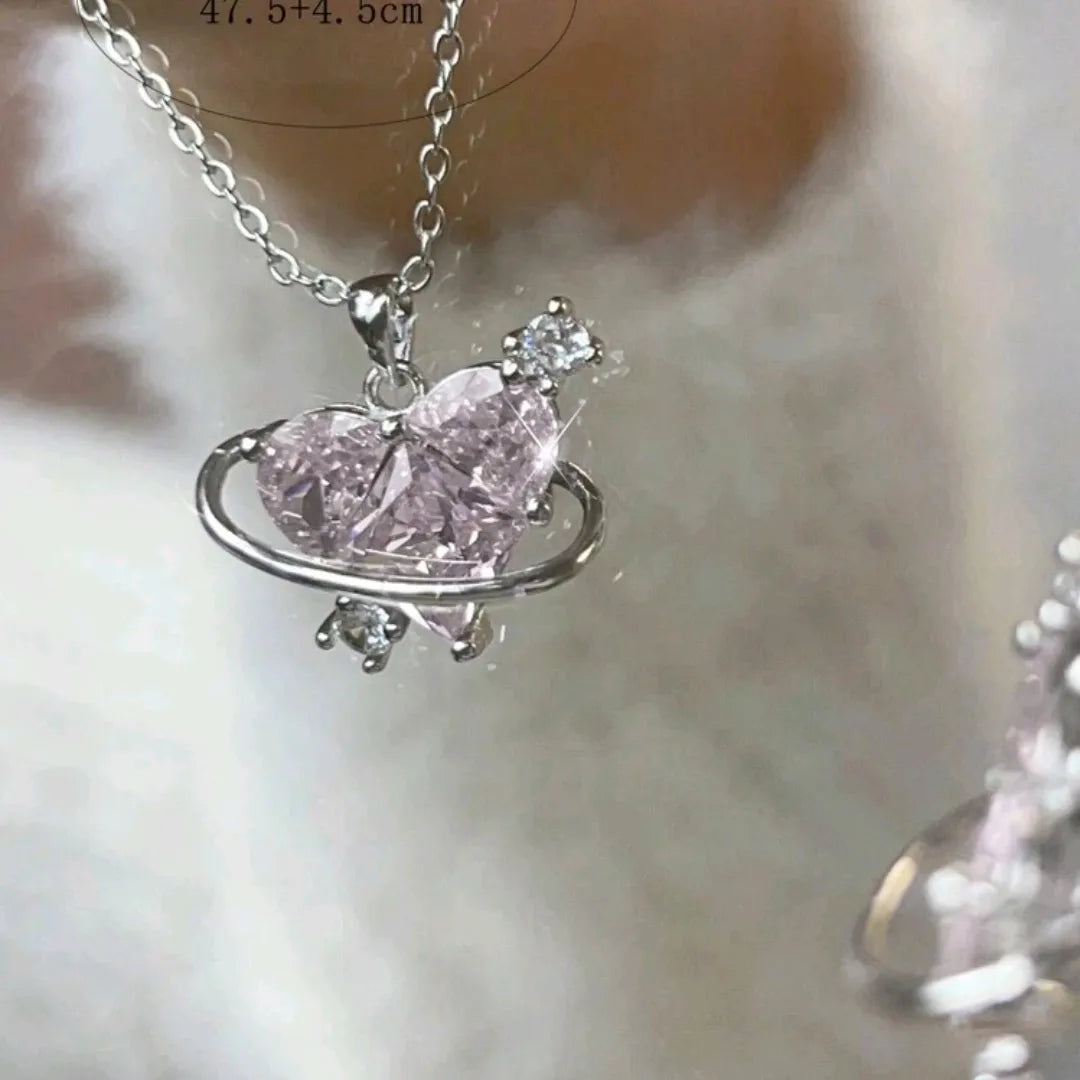 Collier gemme coeur