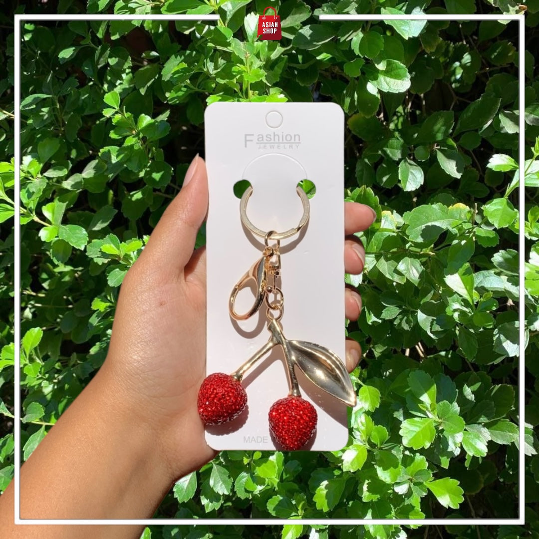 Porte-clé Cerises en gemme