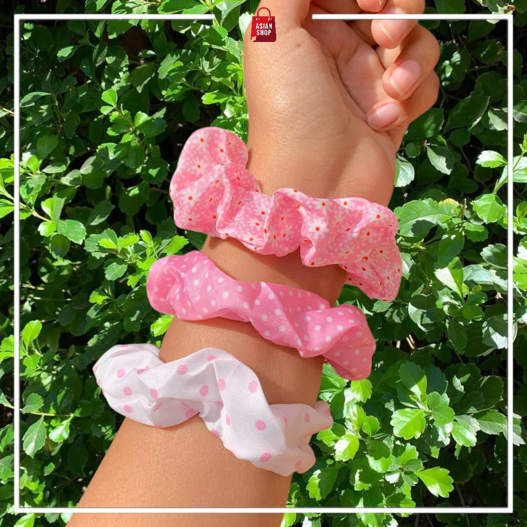 Chouchou de cheveux Pastel ( Rose, Mauve, Bleu ciel)