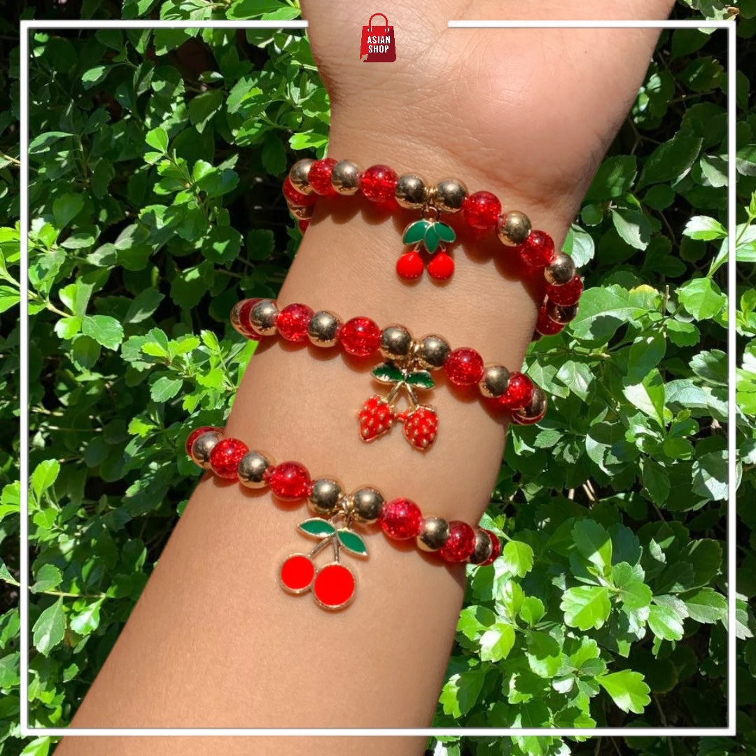 1Pc Bracelet Cherry et fruit d'été