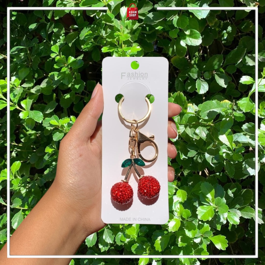 Porte-clé Cerises en gemme