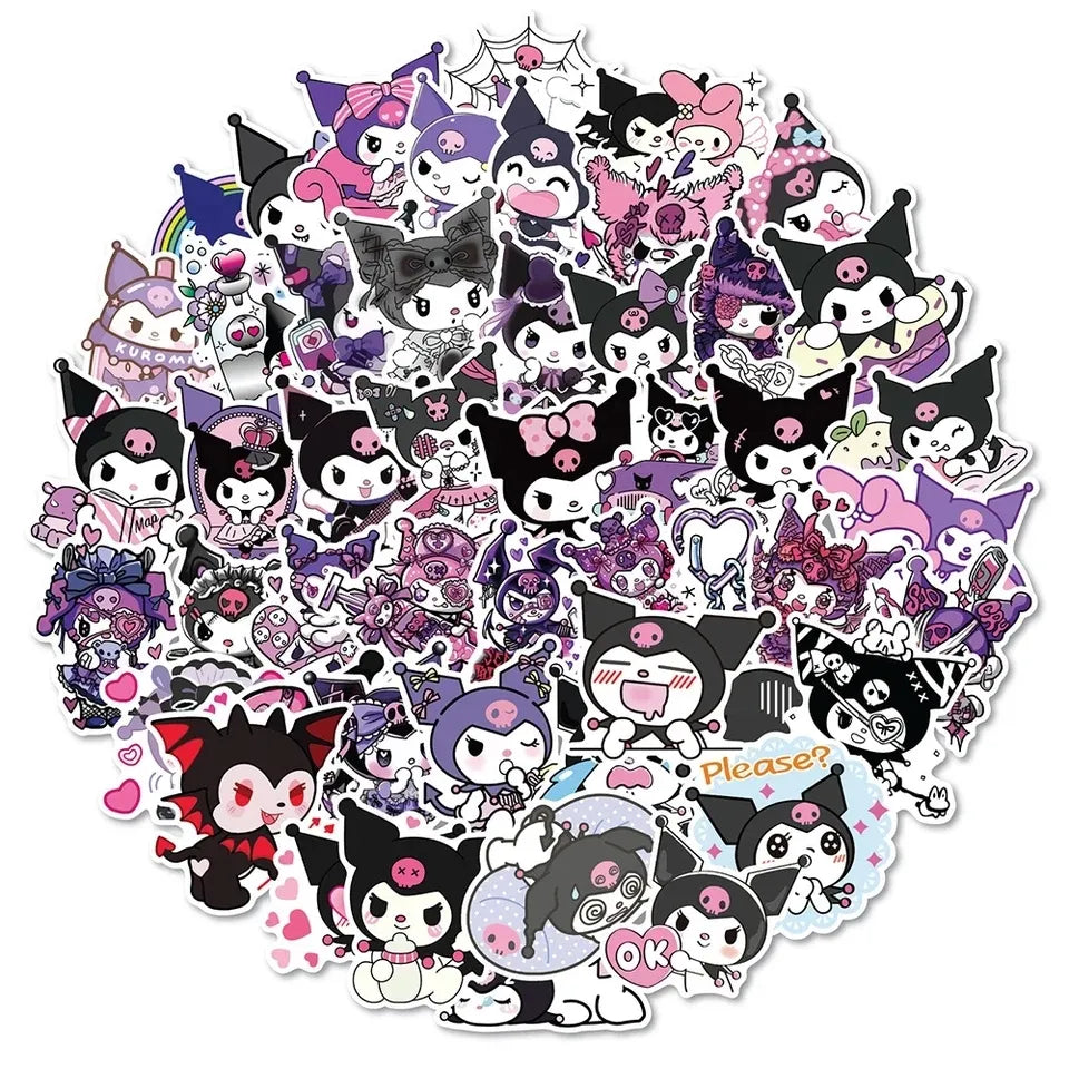 Pack de 5 Stickers Kuromi (haute qualité)