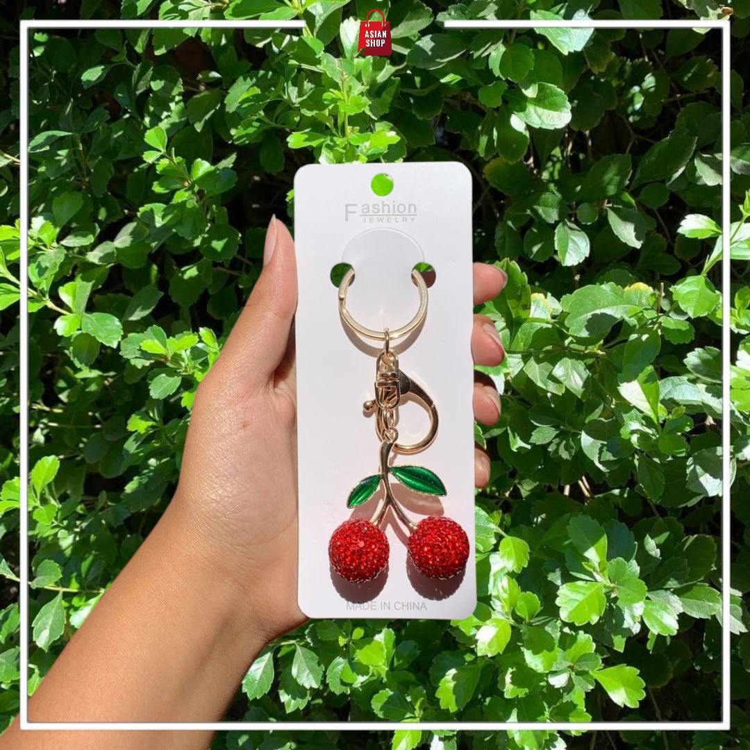 Porte-clé Cerises en gemme
