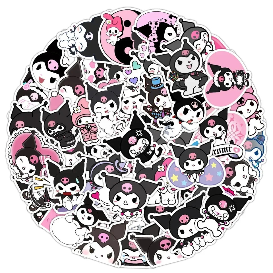 Pack de 5 Stickers Kuromi (haute qualité)