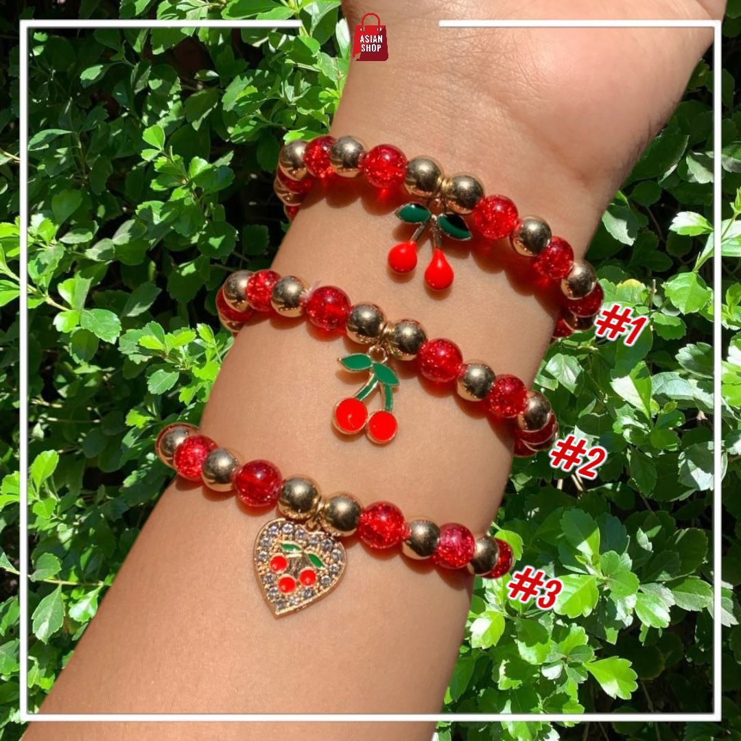 1Pc Bracelet Cherry et fruit d'été