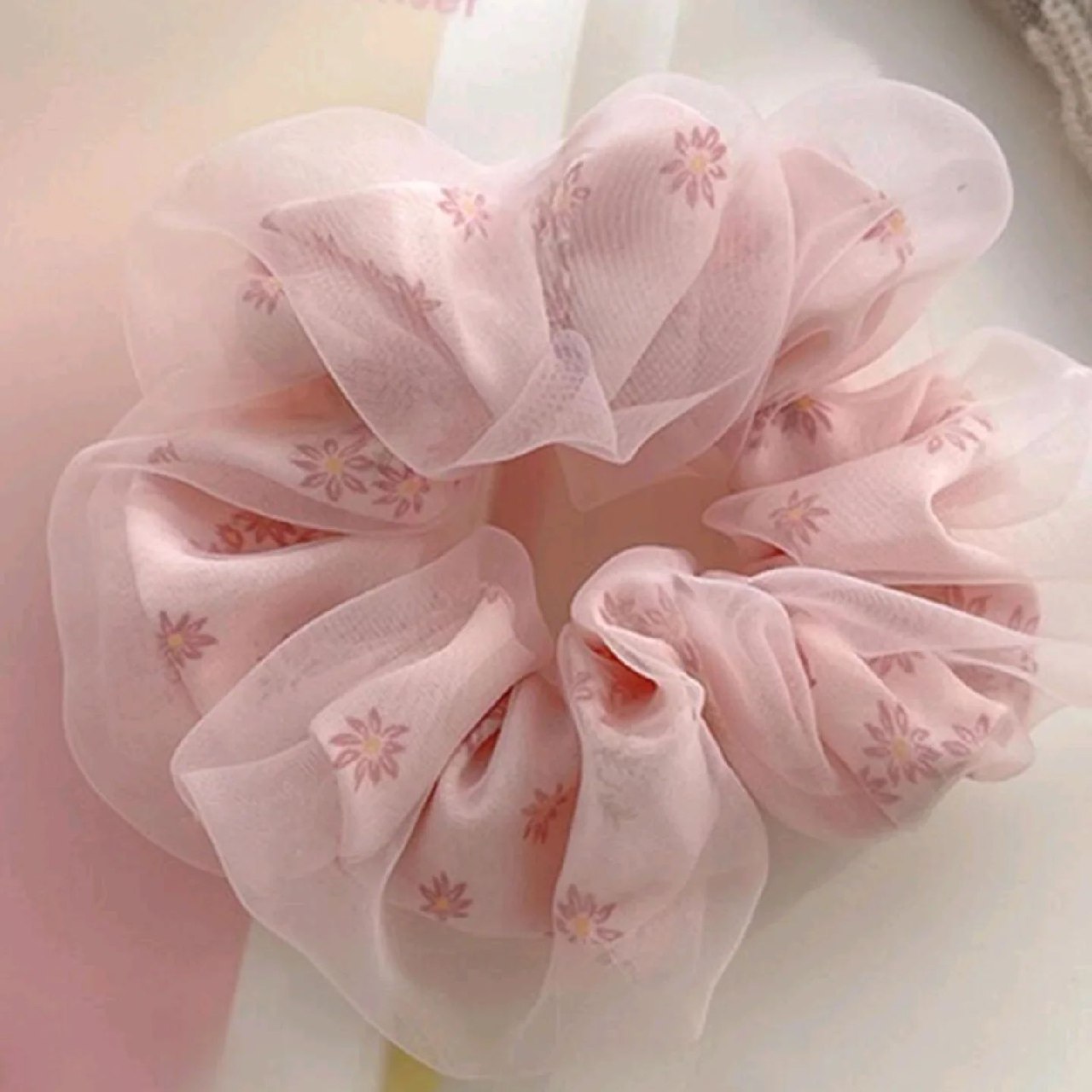 Scrunchie - Chouchou de cheveux fleuries