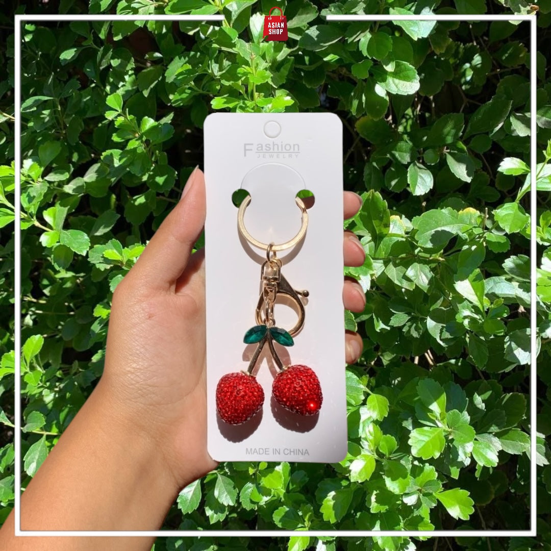 Porte-clé Cerises en gemme