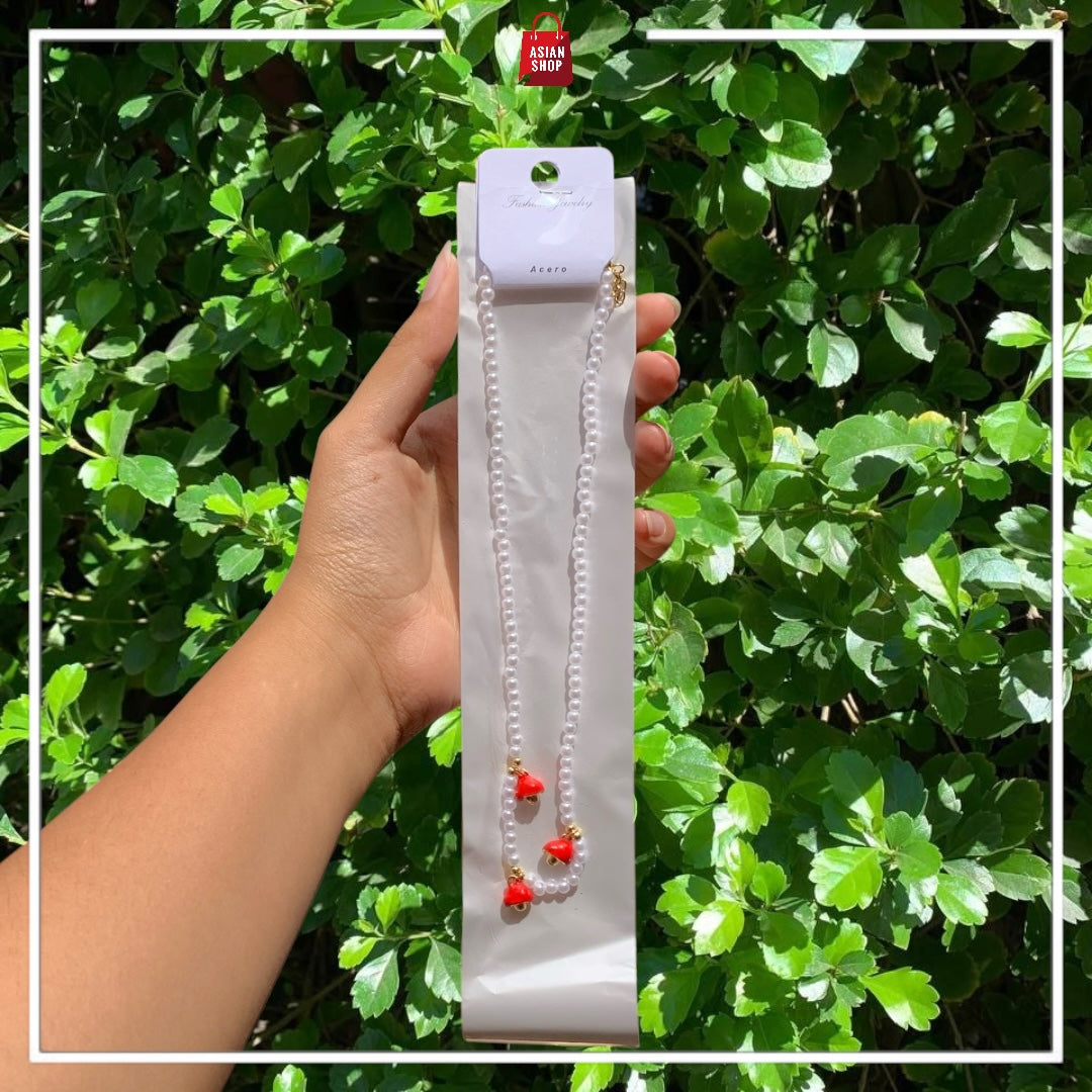 Collier en perle blanc Cherry