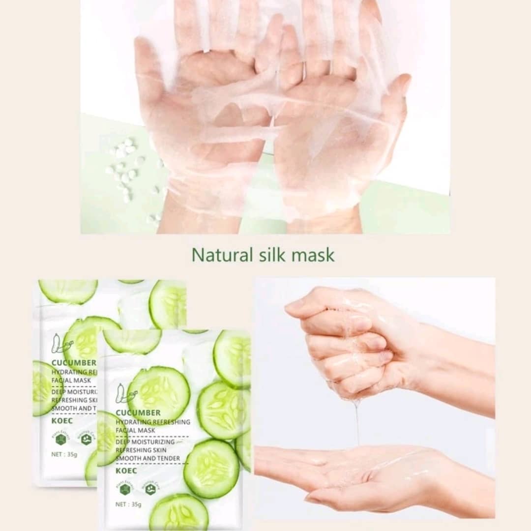 [HAOKALI] Sheet Masque de concombre - Aloe verra - Fraise- Avocat