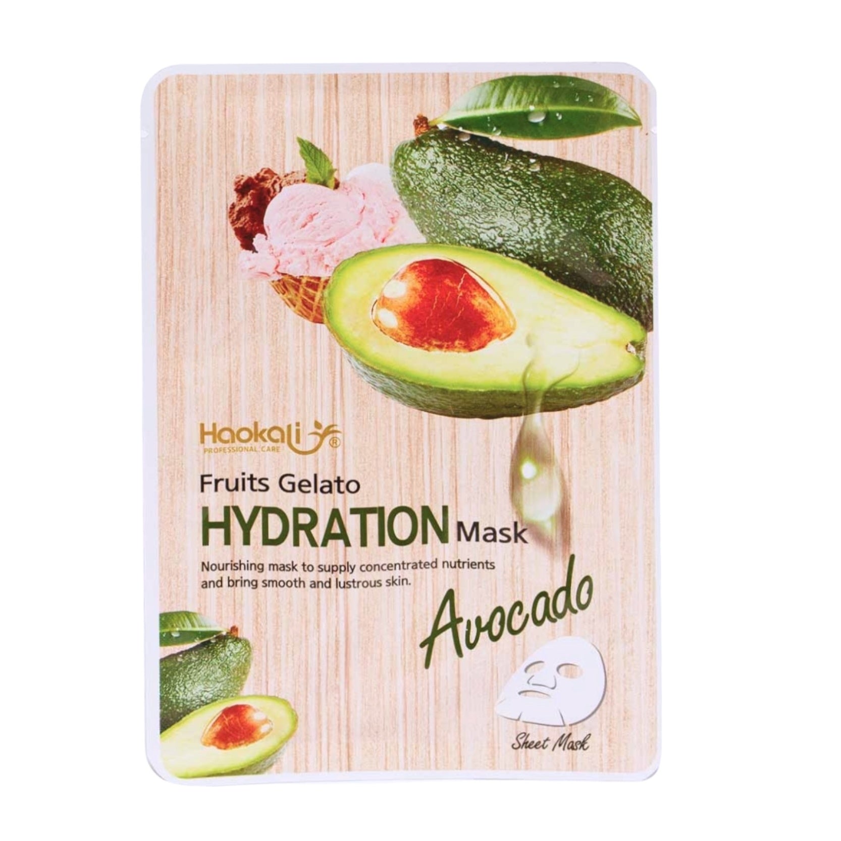 [HAOKALI] Sheet Masque de concombre - Aloe verra - Fraise- Avocat