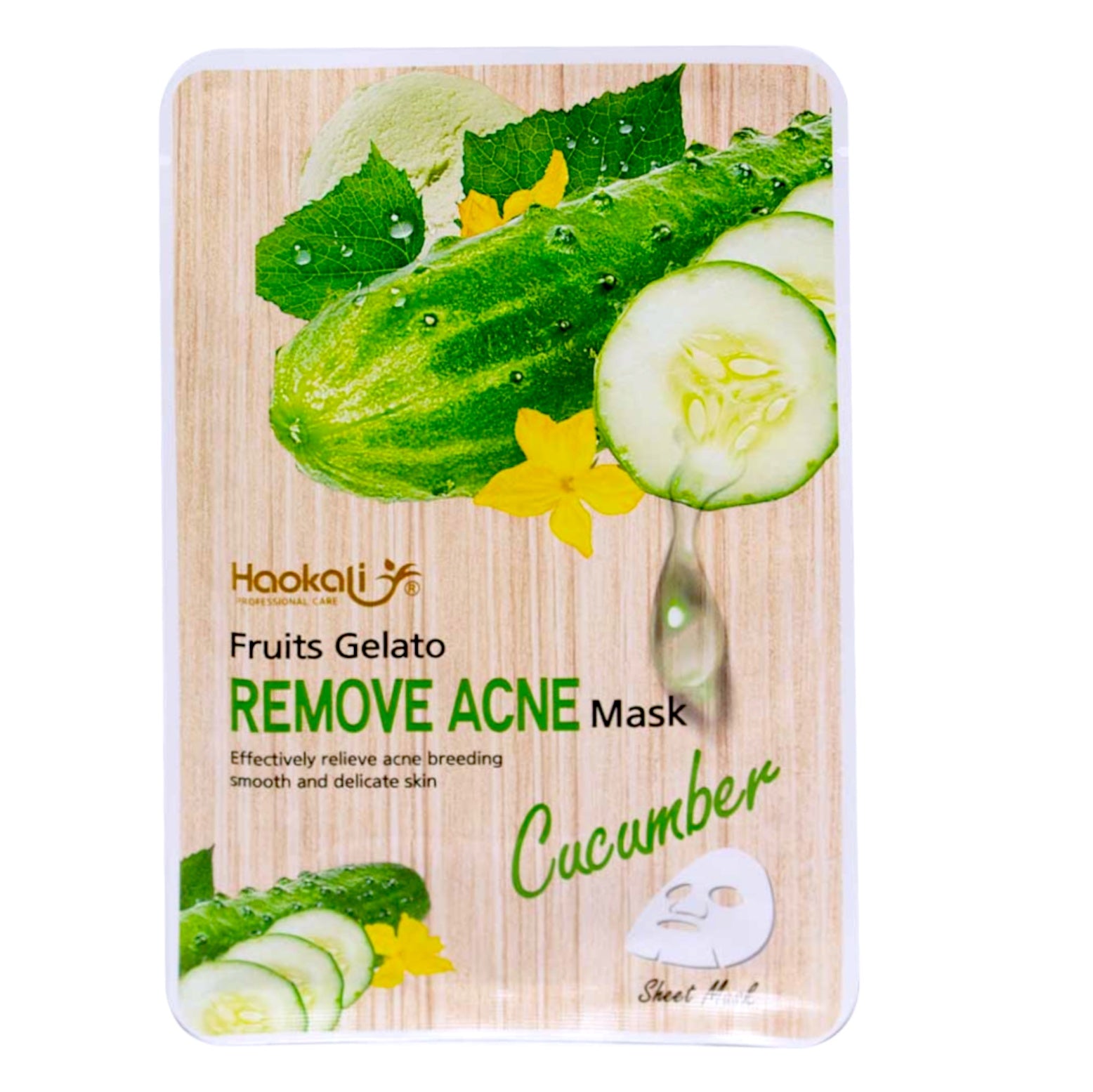 [HAOKALI] Sheet Masque de concombre - Aloe verra - Fraise- Avocat